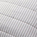 Dusklia - Albi Stripe Seersucker Cushion Cover - Natural/White
