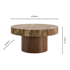Dusklia - Aleyna Coffee Table - Medium Wood/ Marble Effect