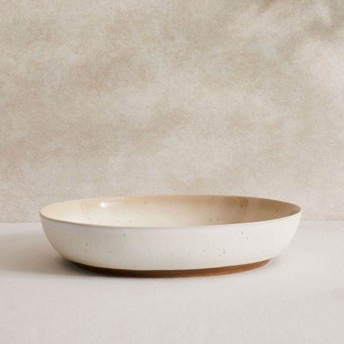 Dusklia - Alfredo Speckled Stoneware Serving Bowl - Natural