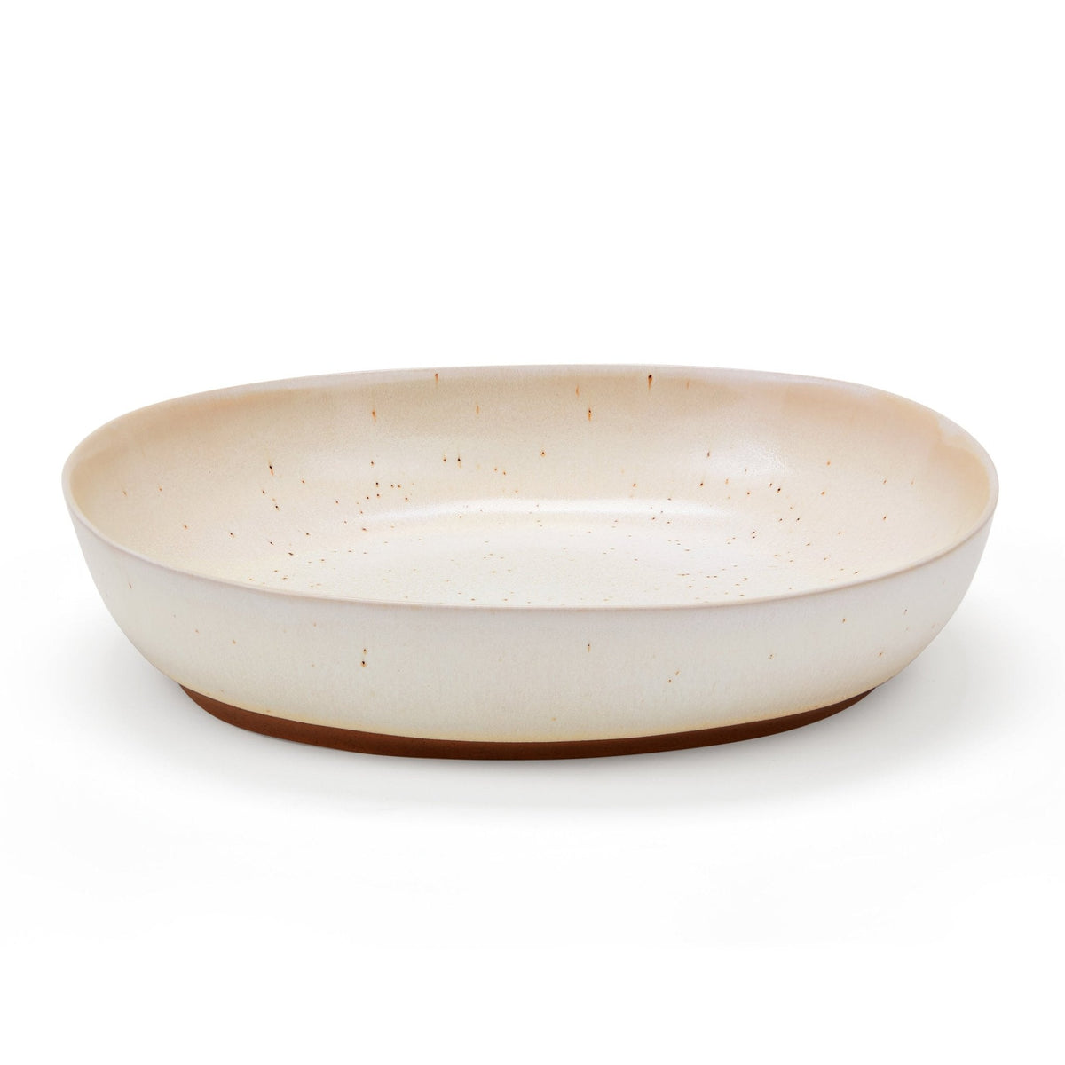 Dusklia - Alfredo Speckled Stoneware Serving Bowl - Natural