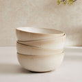 Dusklia - Alfredo Speckled Stoneware Set of 4 Cereal Bowls - Natural