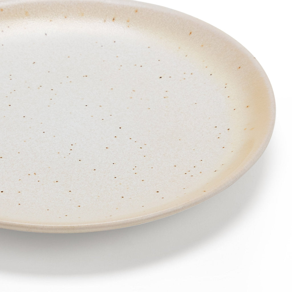 Dusklia - Alfredo Speckled Stoneware Set of 4 Side Plates - Natural