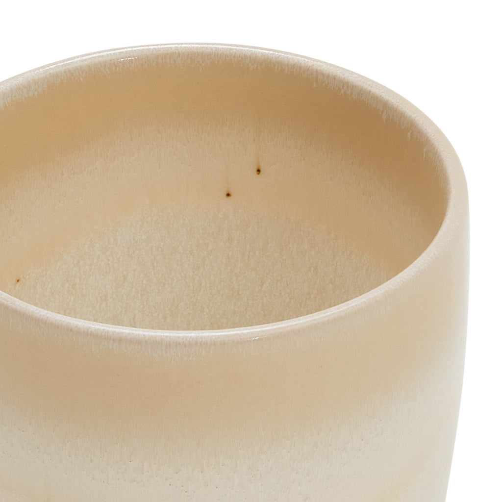 Dusklia - Alfredo Set of 2 Speckled Stoneware Handleless Coffee Mugs - Natural