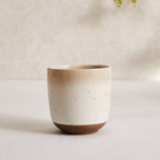 Dusklia - Alfredo Set of 2 Speckled Stoneware Handleless Coffee Mugs - Natural