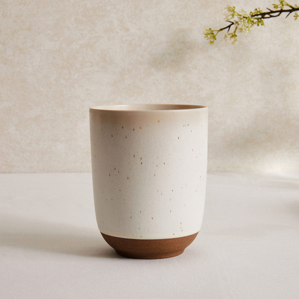 Dusklia - Alfredo Speckled Stoneware Utensil Holder - Natural