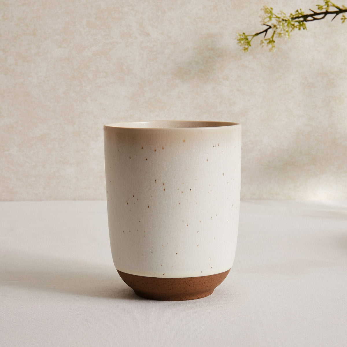 Dusklia - Alfredo Speckled Stoneware Utensil Holder - Natural