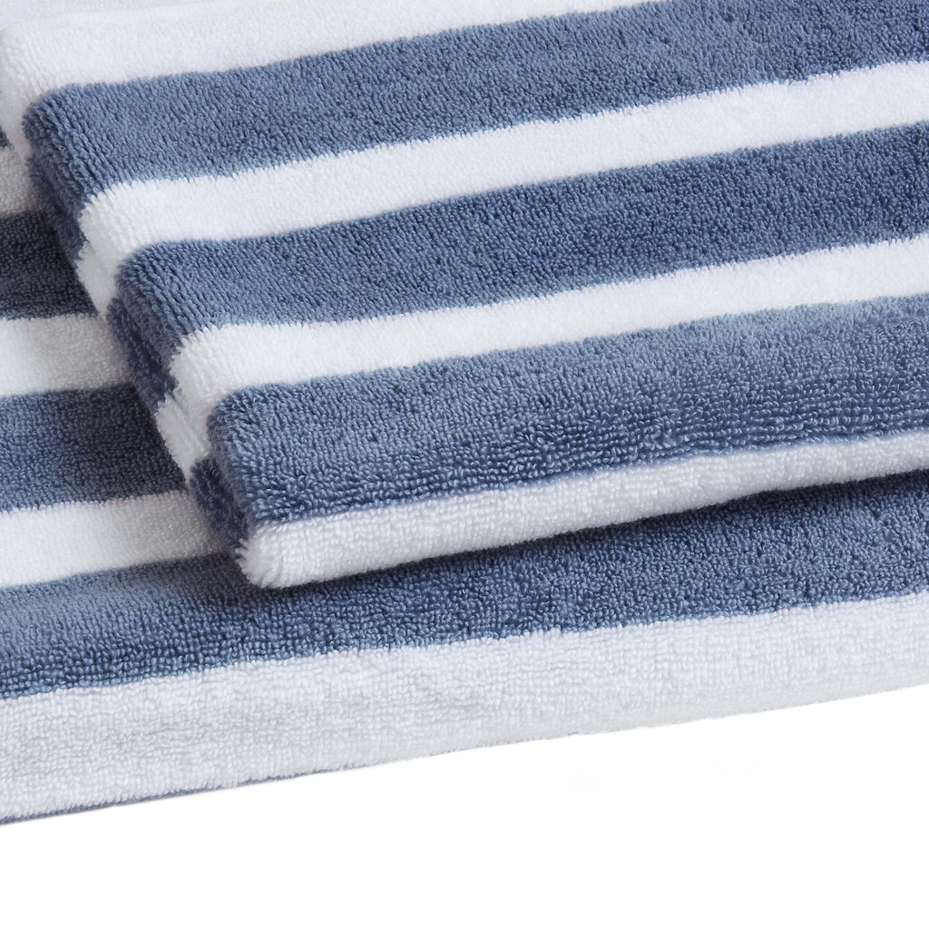 Dusklia - Algarve Luxury Stripe Towel Collection - French Blue