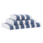 Dusklia - Algarve Luxury Stripe Towel Collection - French Blue