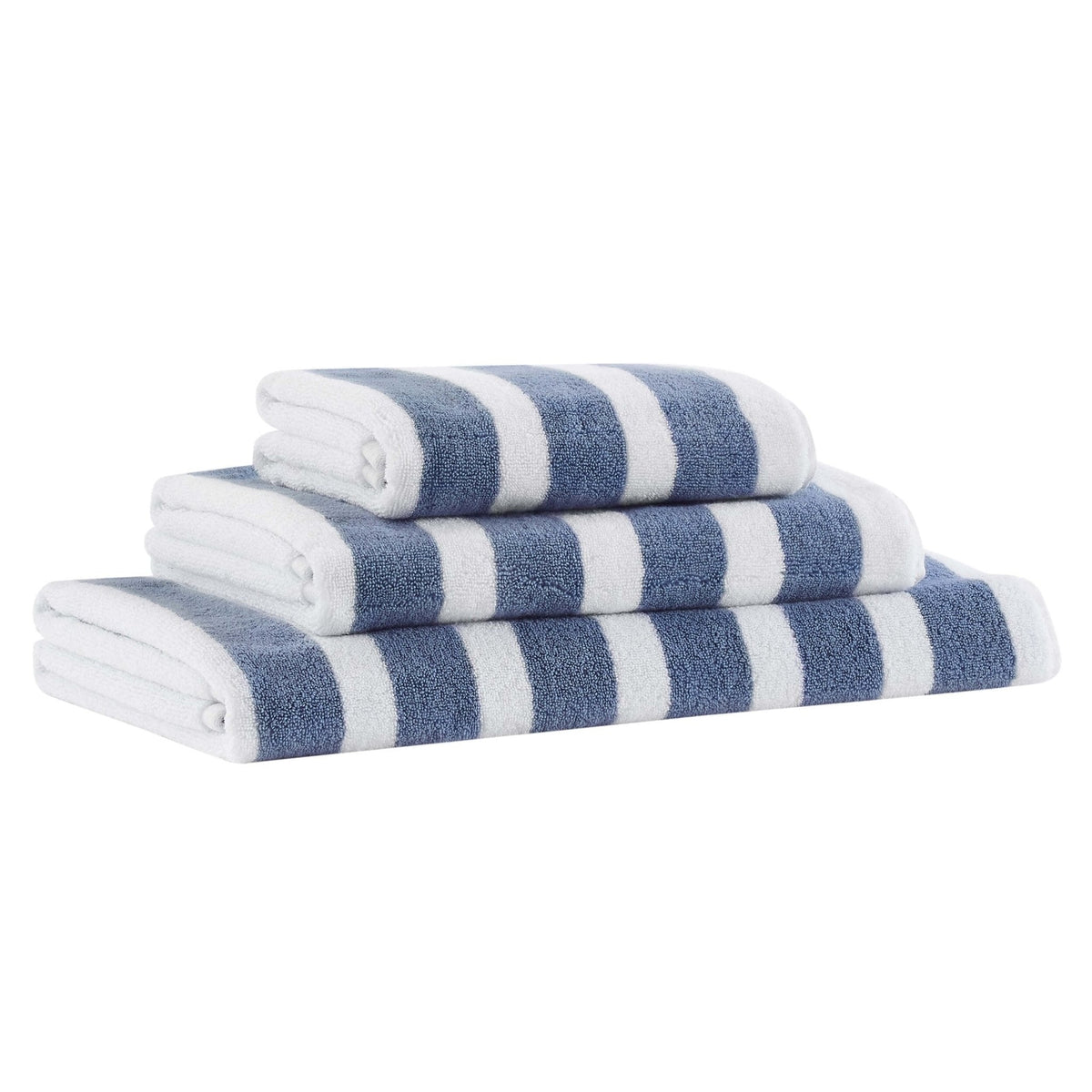 Dusklia - Algarve Luxury Stripe Towel Collection - French Blue