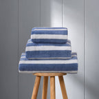 Dusklia - Algarve Luxury Stripe Towel Collection - French Blue