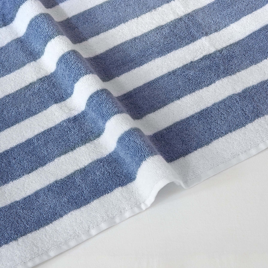 Dusklia - Algarve Luxury Stripe Towel Collection - French Blue