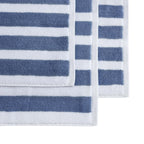 Dusklia - Algarve Luxury Stripe Towel Collection - French Blue