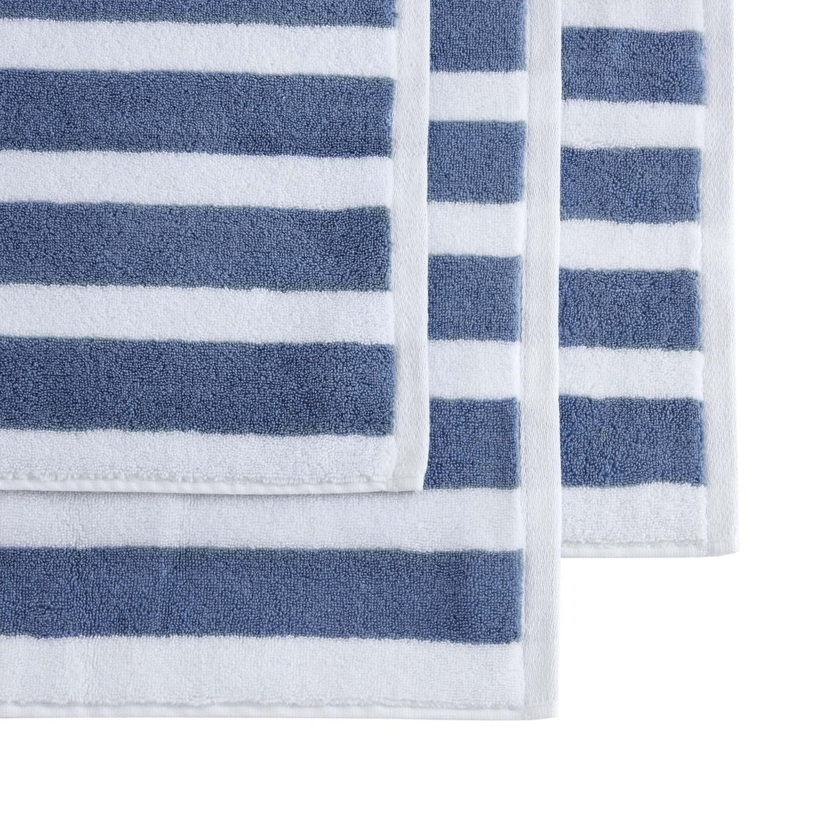 Dusklia - Algarve Luxury Stripe Towel Collection - French Blue