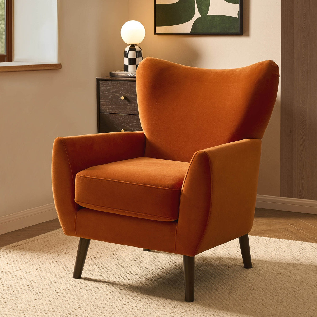 Dusklia - Alia Accent Chair - Bright Orange
