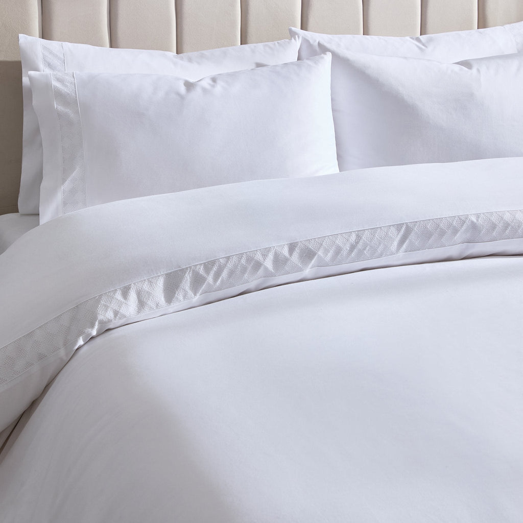 Dusklia - Alma 300 Thread Count Duvet Cover - Sateen - Off White