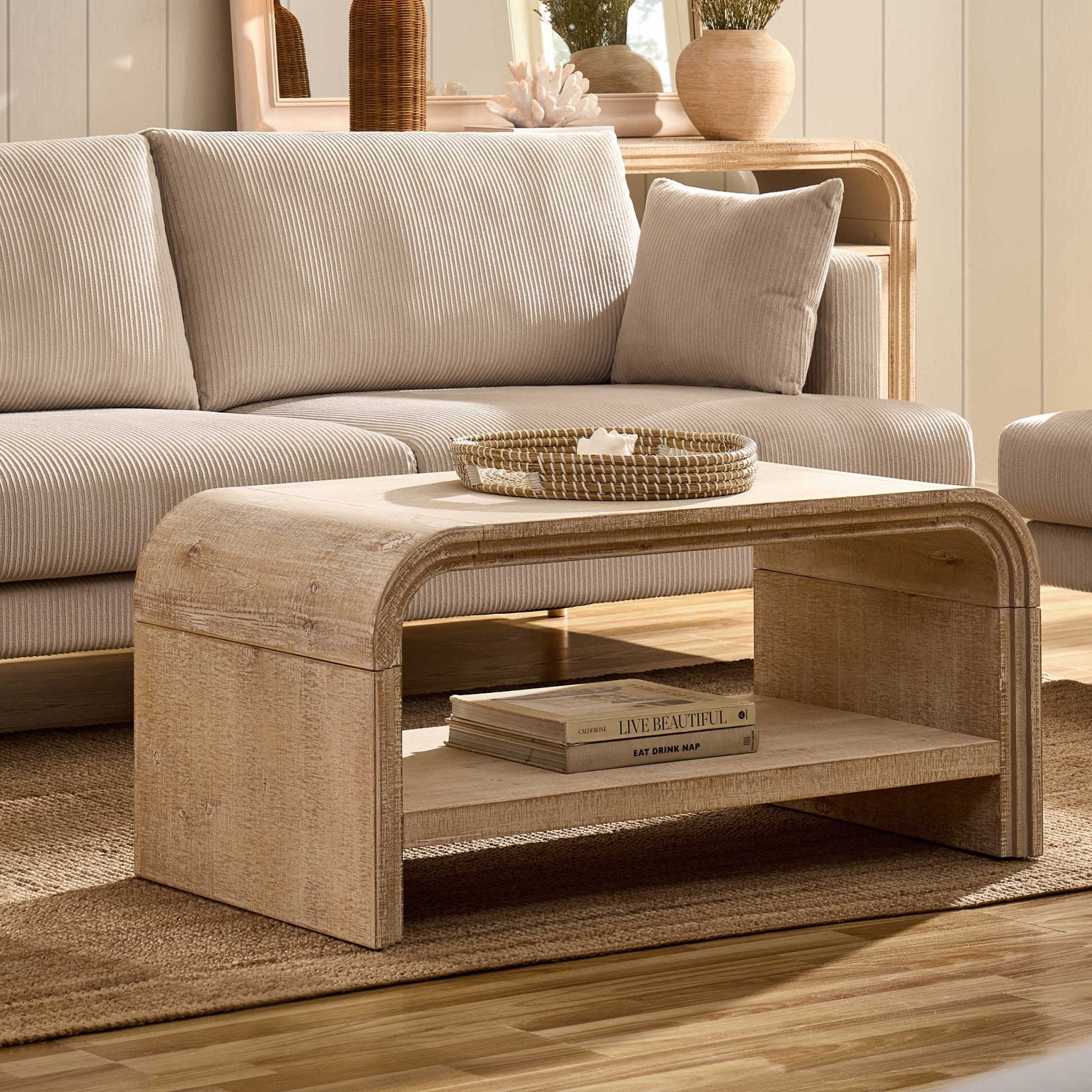 Dusklia - Alora Coffee Table - Washed Wood