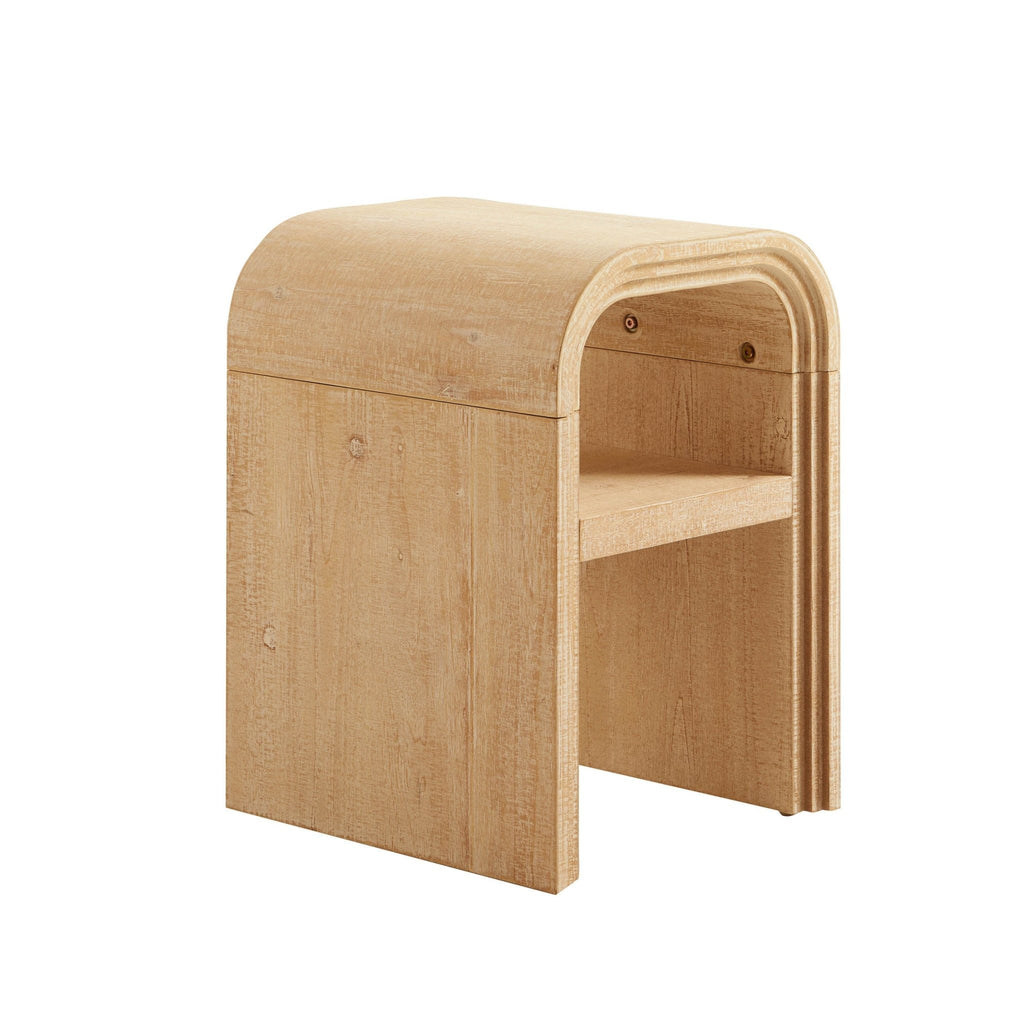Dusklia - Alora Side Table- Washed Wood