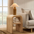 Dusklia - Alora Side Table- Washed Wood