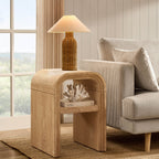 Dusklia - Alora Side Table- Washed Wood