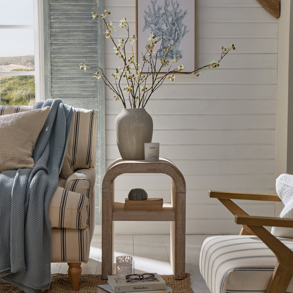 Dusklia - Alora Side Table- Washed Wood