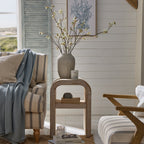 Dusklia - Alora Side Table- Washed Wood