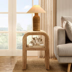 Dusklia - Alora Side Table- Washed Wood