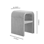 Dusklia - Alora Side Table- Washed Wood