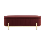 Dusklia - Altrincham Panelled Storage Ottoman - Rust