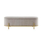 Dusklia - Altrincham Storage Ottoman - Chenille Light Grey
