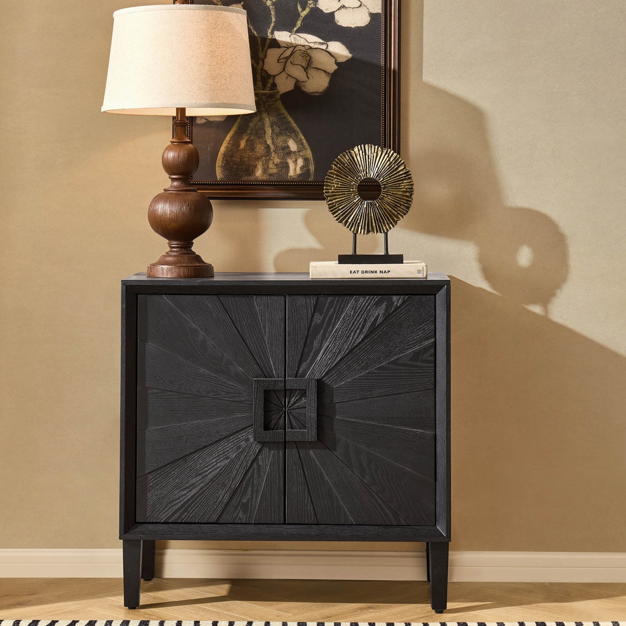 Dusklia - Amaya Ash 2 Door Sideboard - Black