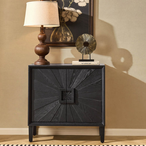 Dusklia - Amaya Ash 2 Door Sideboard - Black
