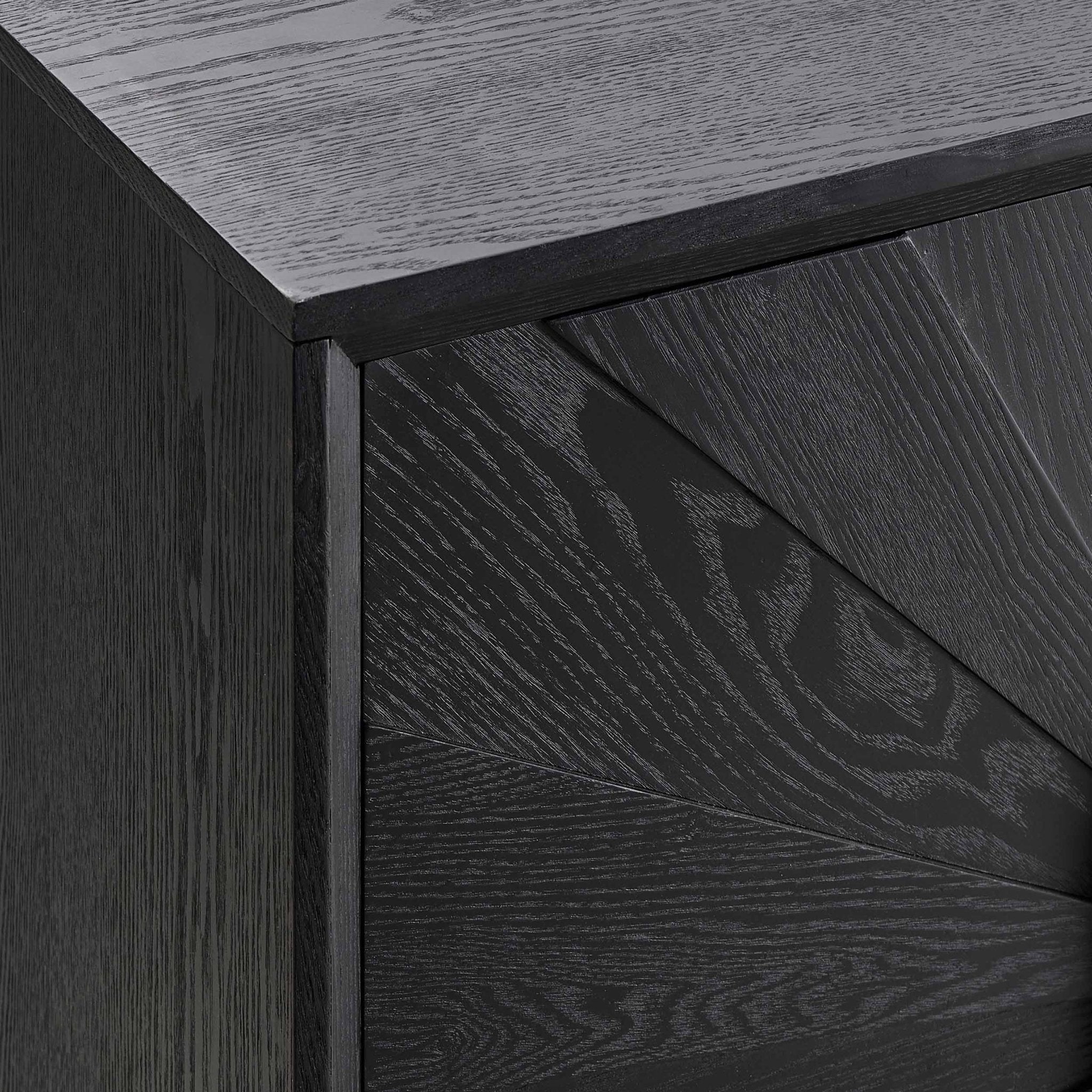 Dusklia - Amaya Ash 2 Door Sideboard - Black