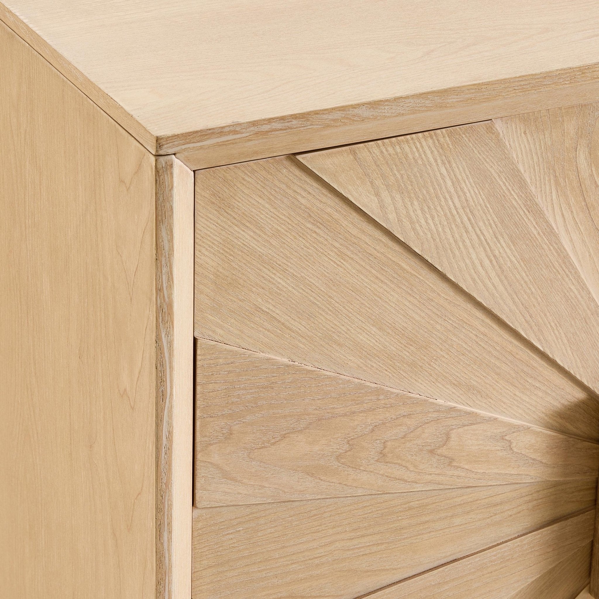 Dusklia - Amaya Ash 2 Door Sideboard - Light Wood