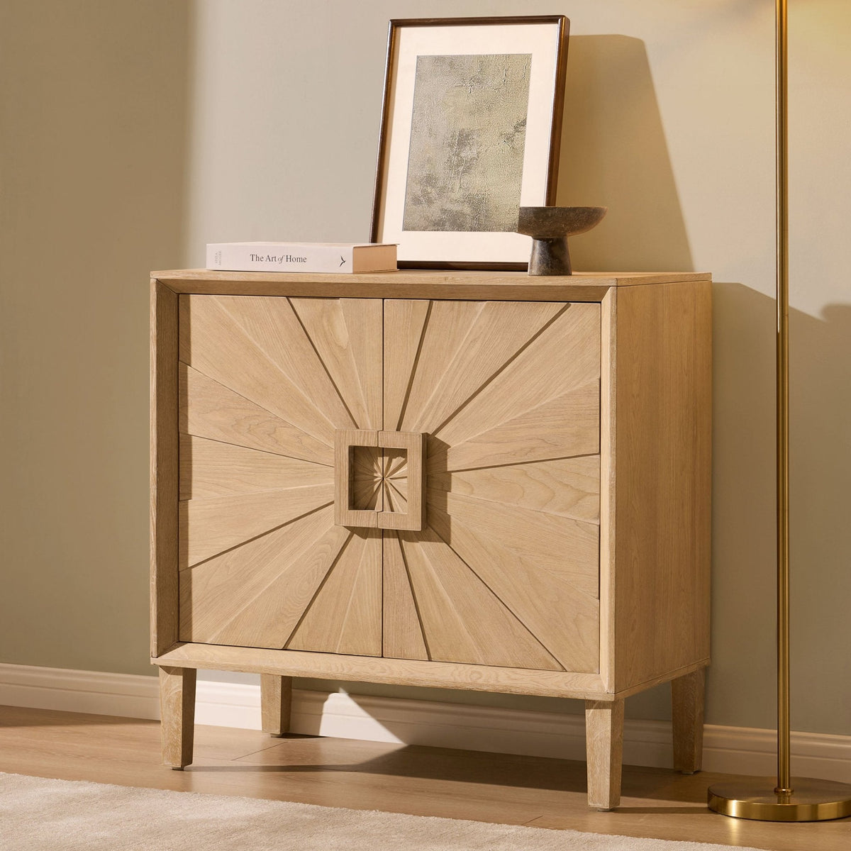 Dusklia - Amaya Ash 2 Door Sideboard - Light Wood