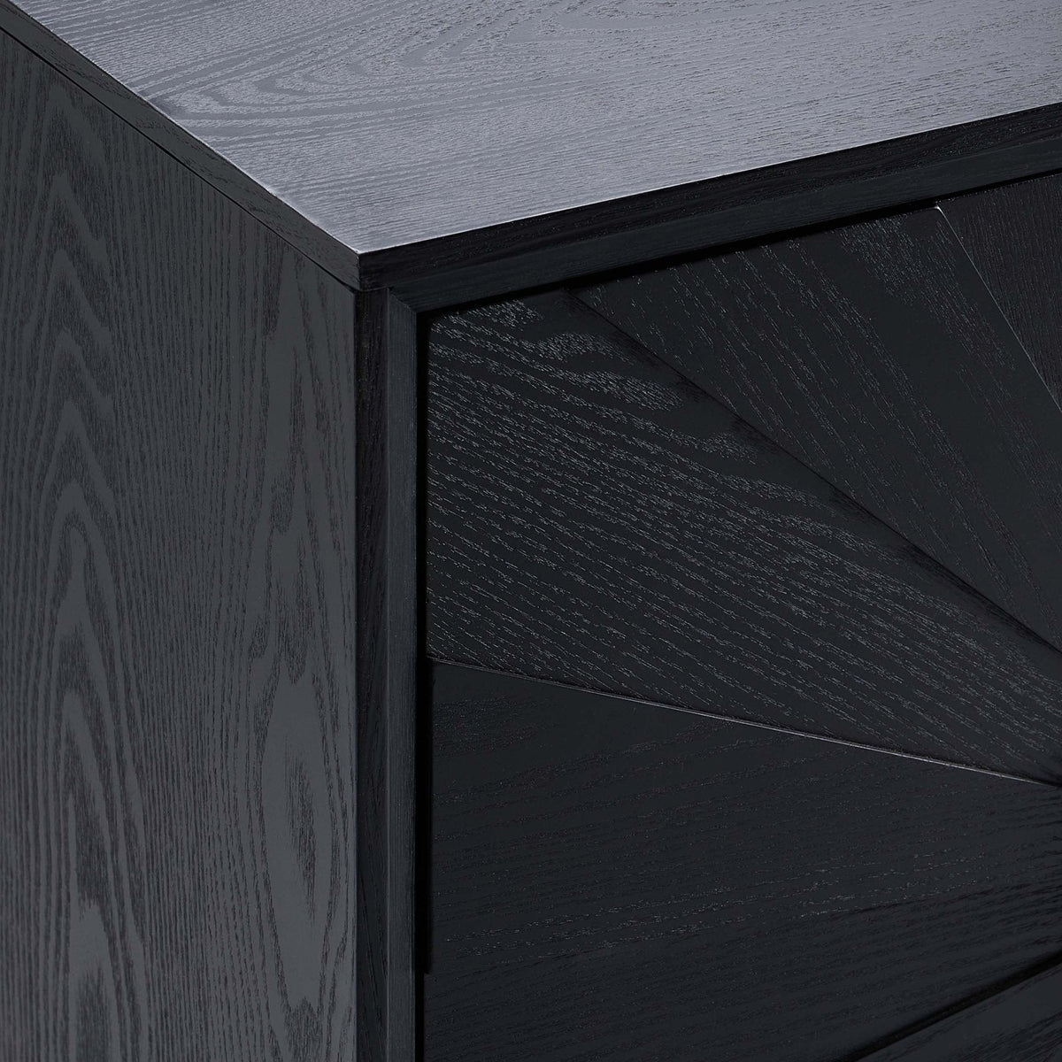 Dusklia - Amaya Ash 4 Door Sideboard - Black