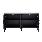 Dusklia - Amaya Ash 4 Door Sideboard - Black
