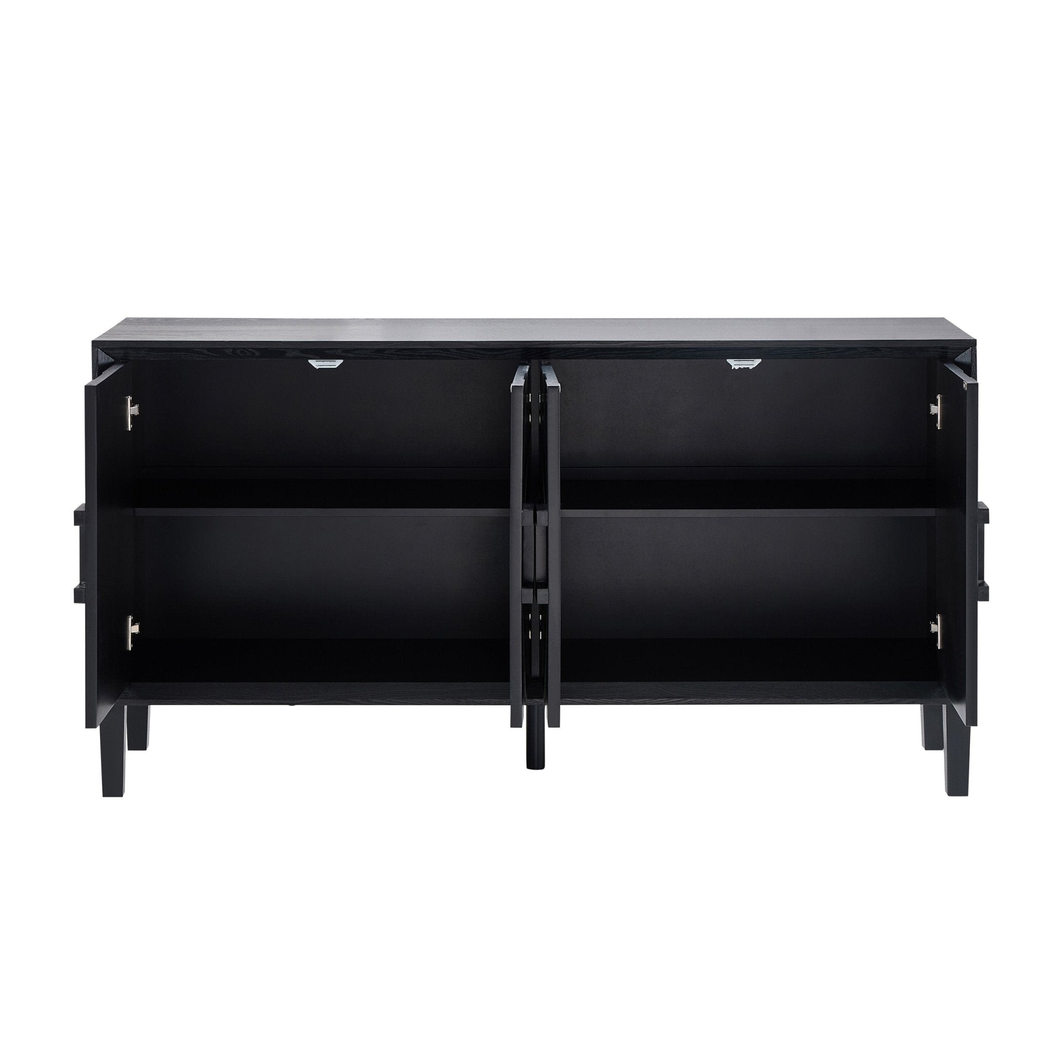 Dusklia - Amaya Ash 4 Door Sideboard - Black