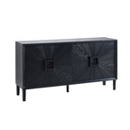 Dusklia - Amaya Ash 4 Door Sideboard - Black