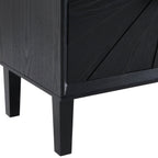 Dusklia - Amaya Ash 4 Door Sideboard - Black