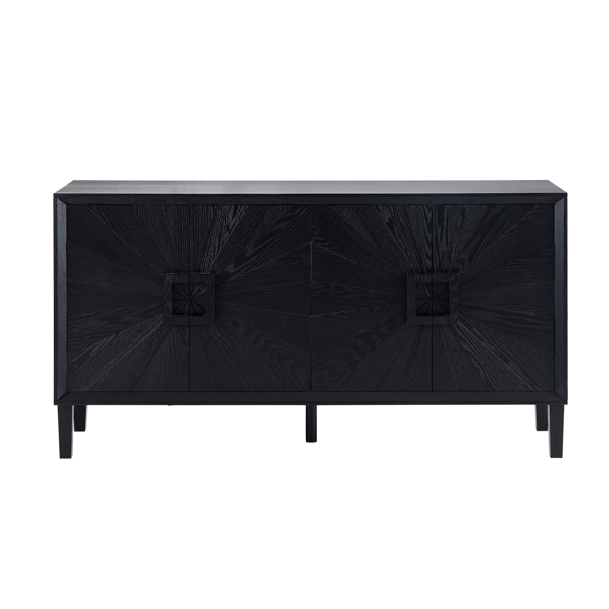 Dusklia - Amaya Ash 4 Door Sideboard - Black