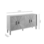 Dusklia - Amaya Ash 4 Door Sideboard - Black
