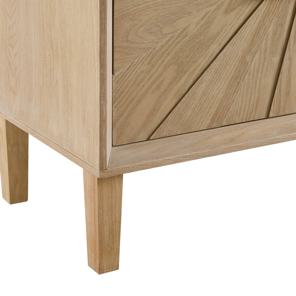 Dusklia - Amaya Ash 4 Door Sideboard - Light Wood