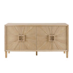 Dusklia - Amaya Ash 4 Door Sideboard - Light Wood