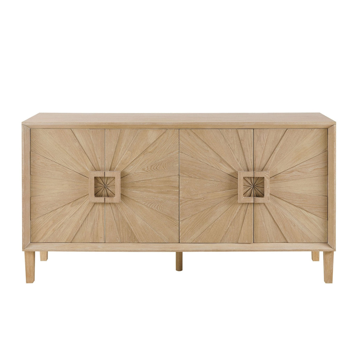 Dusklia - Amaya Ash 4 Door Sideboard - Light Wood