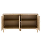 Dusklia - Amaya Ash 4 Door Sideboard - Light Wood