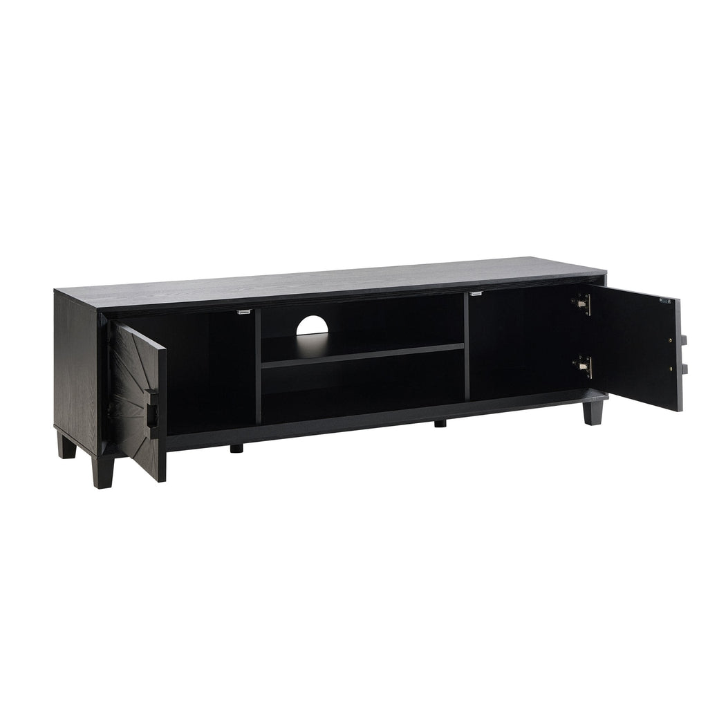 Dusklia - Amaya Ash Tv Unit for TVs up to 65 - Black