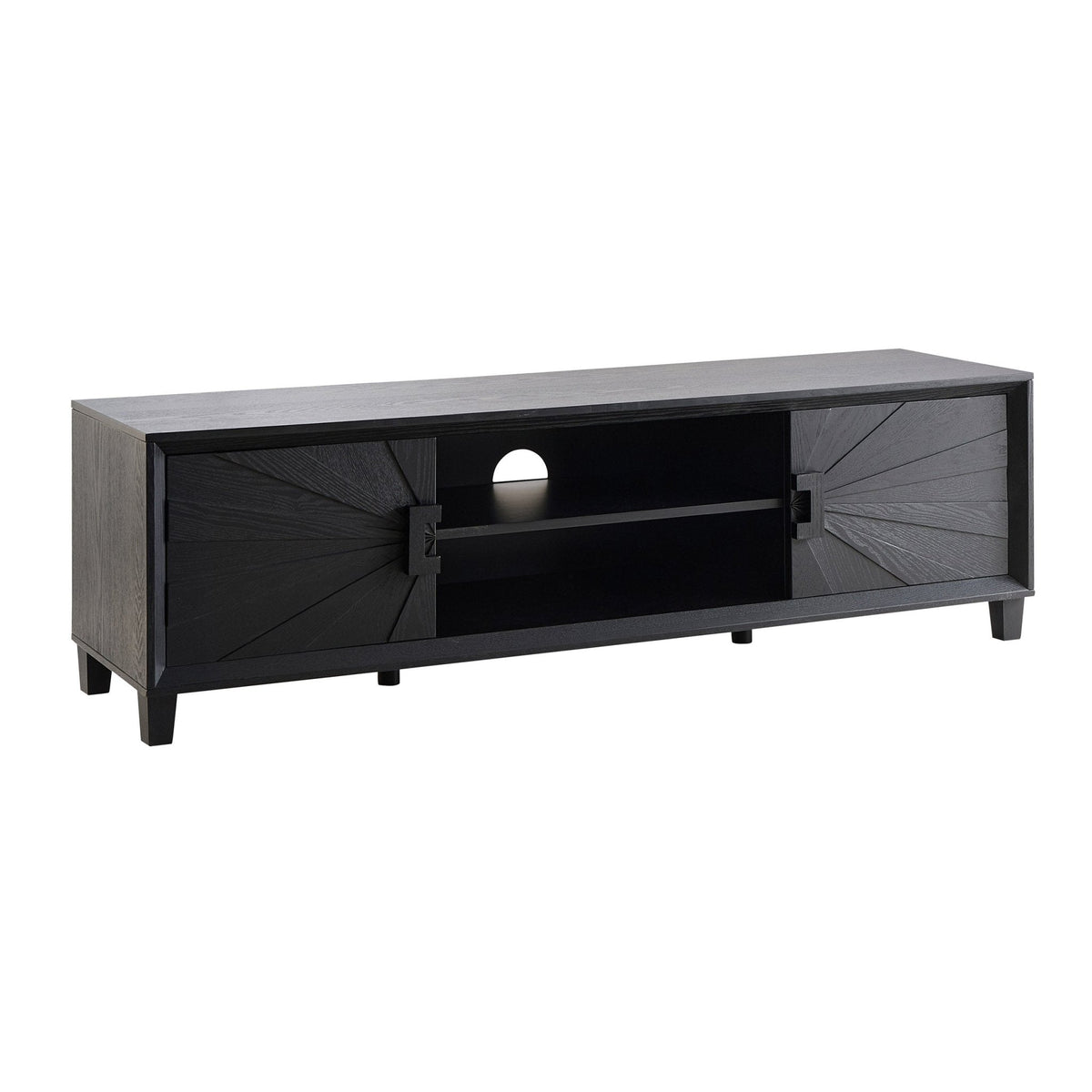 Dusklia - Amaya Ash Tv Unit for TVs up to 65 - Black