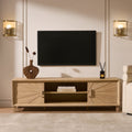 Dusklia - Amaya Ash Tv Unit for TVs up to 65- Light Wood