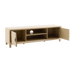 Dusklia - Amaya Ash Tv Unit for TVs up to 65- Light Wood