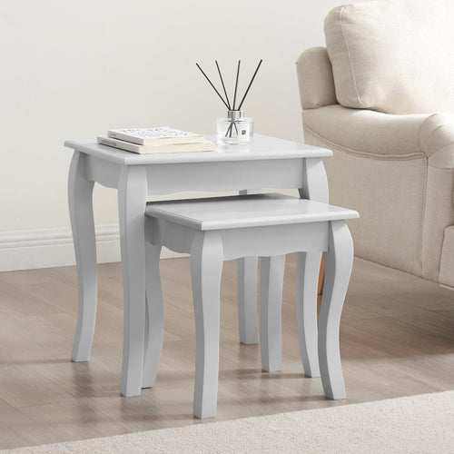 Dusklia - Amelie Nesting Side Table - Light Grey